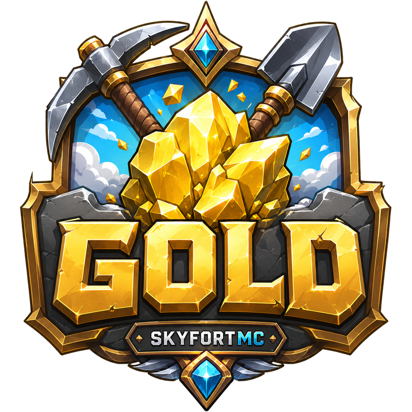 SkyfortMC Gold rank badge
