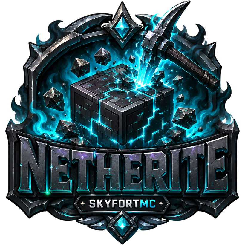 SkyfortMC Netherite rank badge